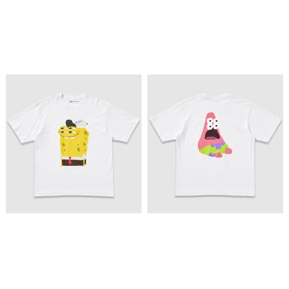 Uniqlo SpongeBob SquarePants Cactus Plant Flea Market T-Shirt Men's Large - Picture 1 of 3